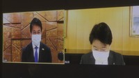 オンラインで行われた岡山・広島両県知事会議（2日）