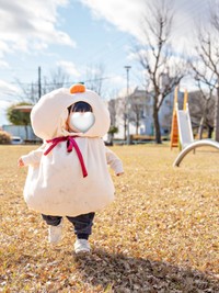 鏡餅コスでよちよち歩く息子さん（画像提供：のっさん R6 9:3さん）