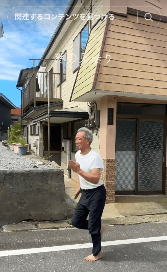 美しすぎるフォームでお見送りダッシュ！画像提供：MAKIさん