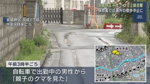 住宅街で親子とみられるクマの目撃情報　仙台・宮城野区
