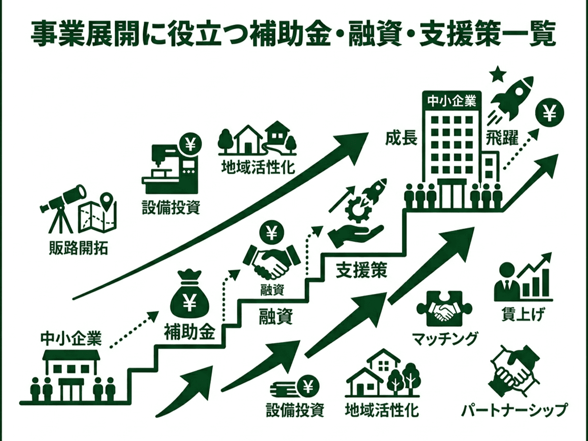 事業展開に役立つ補助金・融資・経営革新計画など支援策一覧 中小企業