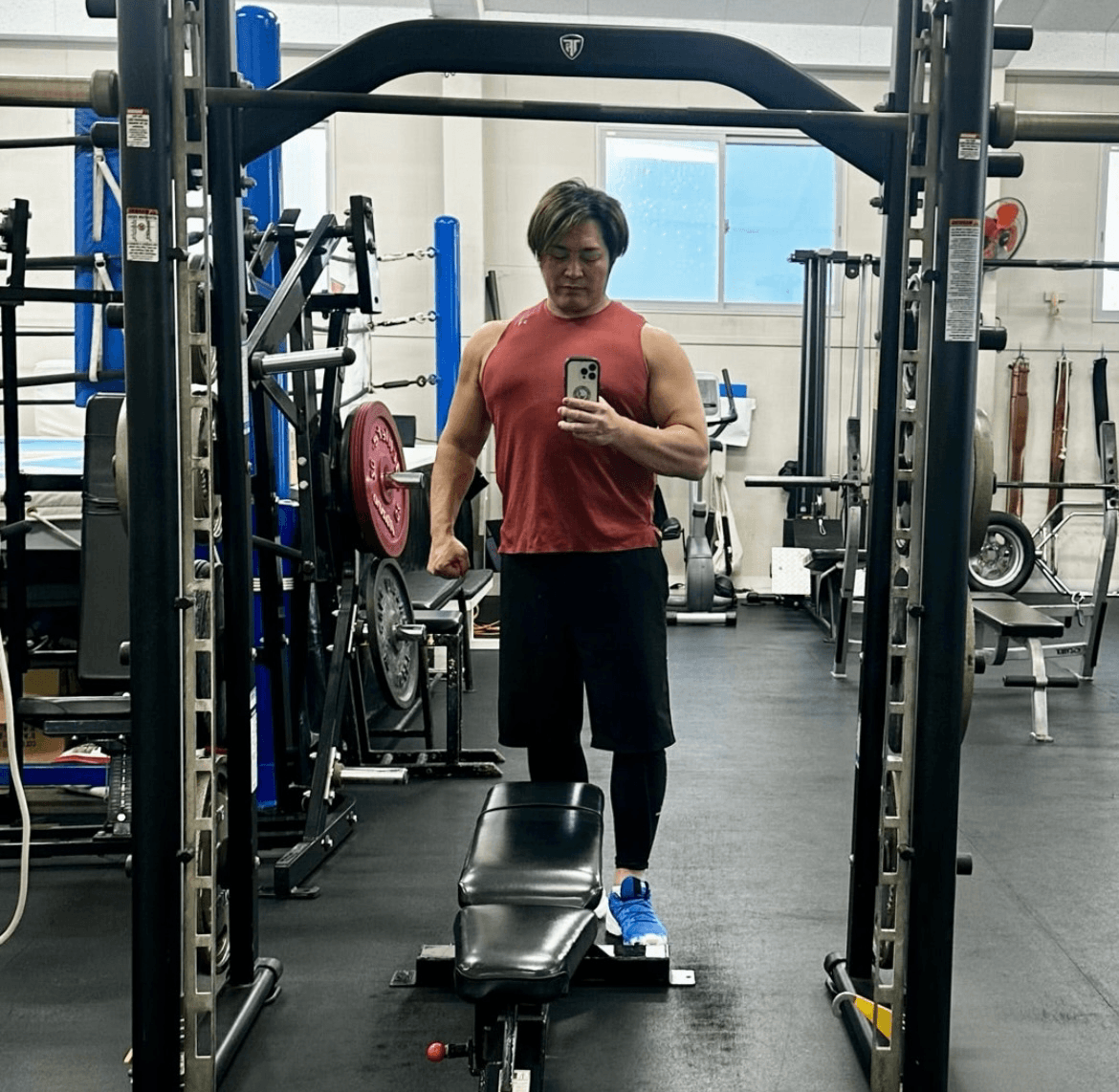 「道場でトレ目指せ！－20キロ」（棚橋弘至さんのオフィシャルブログより）