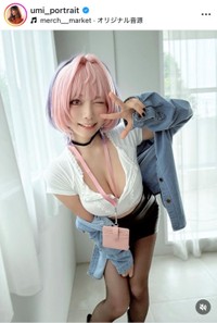東雲うみインスタグラム（＠umi_portrait）より