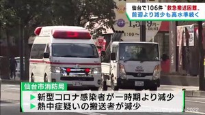 仙台市の救急搬送困難事案は１０６件で減少も高い水準が続く