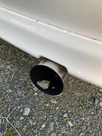 マフラーの中にも不審な「石」（画像提供：サブリンさん）