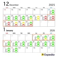 年末年始の混雑予想とおすすめ旅行日程（提供画像）