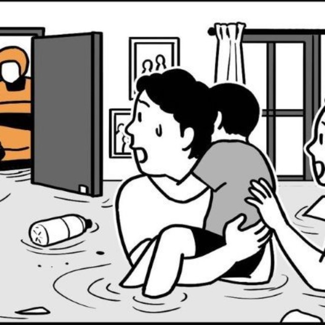 いのちを守るために必死になる場面もあります。 ※アマットル・キナさん提供（一部抜粋）