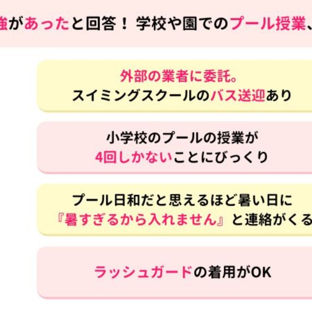 7割強があったと回答！学校や園でのプール授業、数年前との変化は？（提供画像）