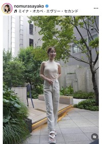 野村彩也子アナウンサーのインスタグラム＠nomurasayakoより