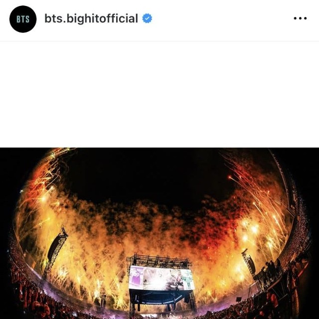 BTSインスタグラム＠bts.bighitofficialより2