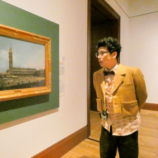 片桐さんも「マニア性を感じる」と語るカナレットの作品（京都市左京区・京都市京セラ美術館）