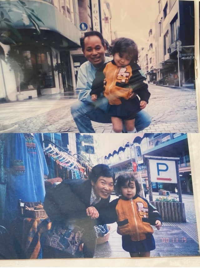 父と母とパシャリ。