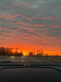 アメリカで撮影された燃えるような夕陽（画像提供：羊さん）