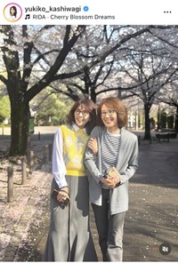 柏木由紀子インスタグラム＠yukiko_kashiwagiより