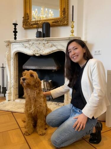 コワーキングオフィスで働くChefくんと一緒に。こんなイケメン（イケ犬）がオフィスにいると仕事もはかどりそう！