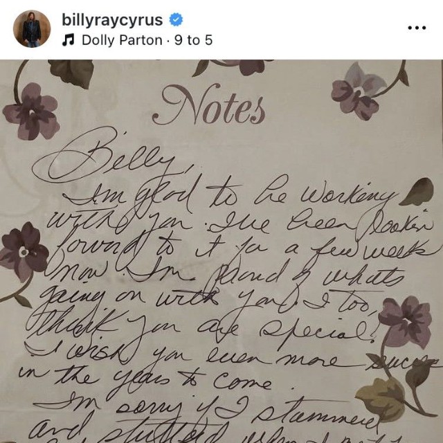 ビリー・レイ・サイラスのインスタグラム＠billyraycyrusより