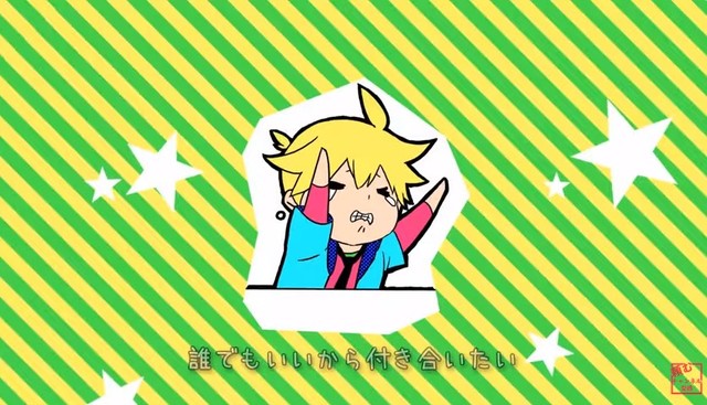 『誰でもいいから付き合いたい』動画より ※卓球少年さんのYouTube動画より抜粋（イラスト：夢乃ハルカさん）