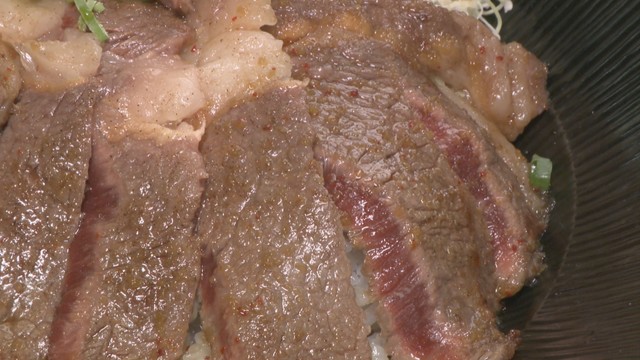 大阪屋／黒毛牛ロースステーキ丼