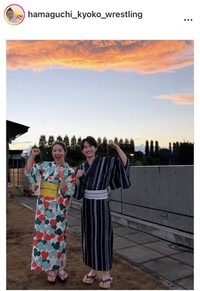 浜口京子のインスタグラム＠hamaguchi_kyoko_wrestlingより