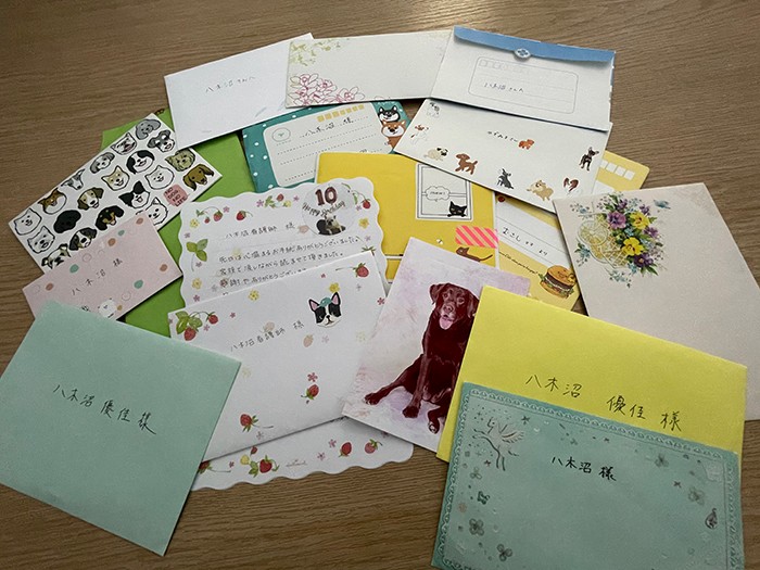 飼い主からもらうお礼の手紙は宝物（八木沼さん提供）