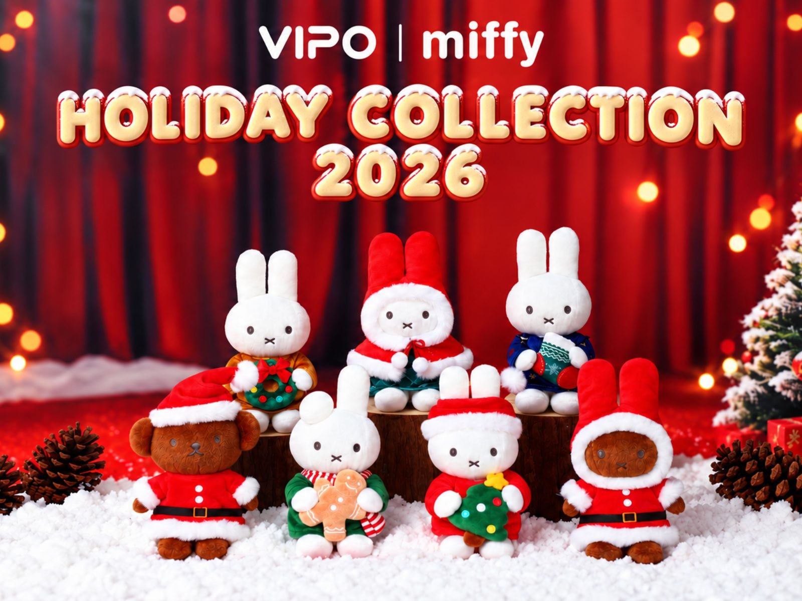 ミッフィー クリスマス マスコット フィギュア 一足早くクリスマス支度！ 【ミッフィー】新作「ホリデーコレクション