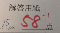 引かれた1点が、まるで「−1乗」のように右上に記された答案用紙／OKTさん（@OKT_OMC）提供