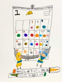 カレンダーひとつとっても童話のような世界観が素敵です（YUKIさん提供）