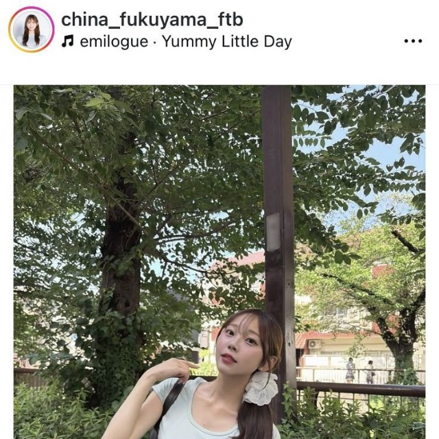 福山千奈アナウンサーのインスタグラム＠china_fukuyama_ftbより