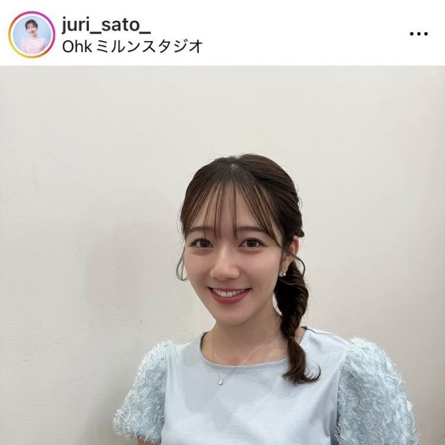 佐藤樹理アナウンサーのインスタグラム＠juri_sato_より