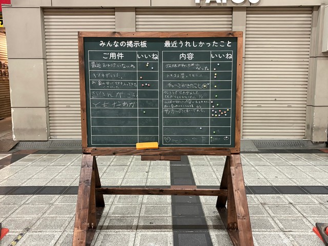 大阪の商店街で発見された”野生のツイッター”（チドリズ提供）
