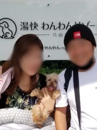 愛犬オーダー さやかさん夫婦と亡き愛犬のさやかちゃん