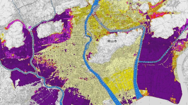 公開された水害リスクマップ