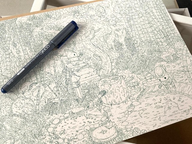 ペンだけで描かれた繊細な世界／apipoさん（@apipo1113）提供