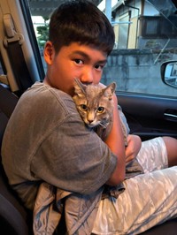 8月27日に保護されたオットくん（「つかねこ動物愛護環境福祉事業部」さん提供）
