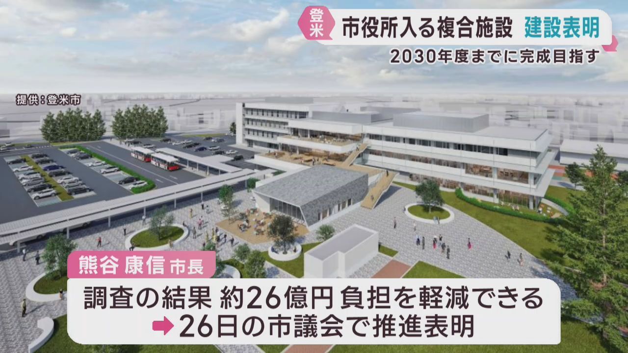 宮城・登米市複合施設計画　市長が２０３０年度まで完成目指すと正式表明