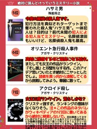 ミステリーランキング5位〜7位（提供：ひろたつ@読書中毒ブロガーさん）