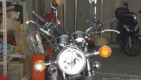 重体の男性高校生が乗っていたオートバイ　岡山南警察署