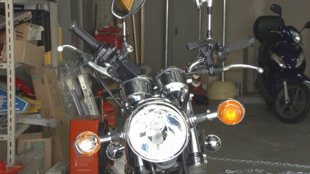 重体の男性高校生が乗っていたオートバイ　岡山南警察署
