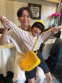 河相我聞さんと子役の田村奏多さん（ドラマ「再生のウズメ」（@new_dodora_tokaitv）公式インスタグラムから）