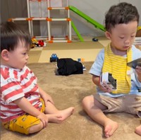 タイミングを見計らう碧人くん（提供：@syu.aotoさん）
