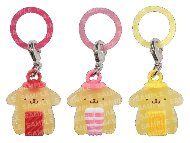 10月6日からの第1弾「ポムポムプリン コラボミニチャーム付き つくローセット」760円〜のミニチャーム（イメージ）