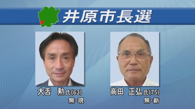 井原市長選告示　現職と新人の戦い　岡山
