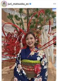 松岡朱里アナウンサーのインスタグラム＠juri_matsuoka_exより