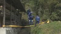 女性の遺体が見つかった現場（美作市小房　2019年4月5日）