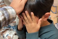 半年間本当によく頑張ったね！できた感動で涙する息子さん（提供：きらのどんさん）