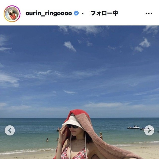 王林のインスタグラム＠ourin_ringooooより