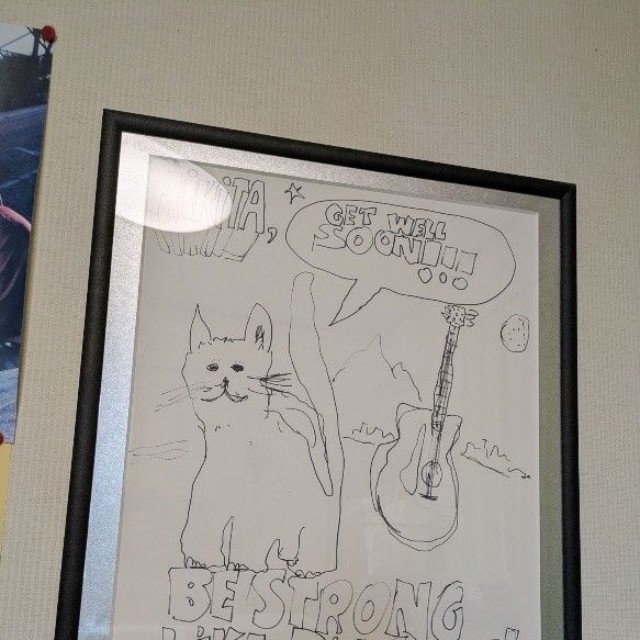 ライアンさんから貰ったイラストは自宅で大切に飾っている