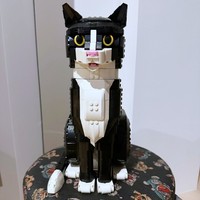 5時間かけて完成！ レゴで作ったハチワレ猫（画像提供：ModCraneさん）