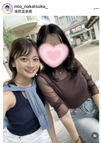 中塚美緒アナウンサーのインスタグラム＠mio_nakatsuka_より