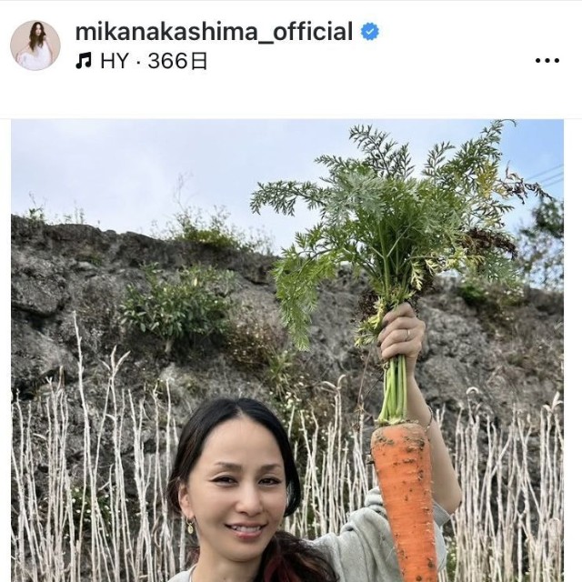 中島美嘉のインスタグラム＠mikanakashima_officialより